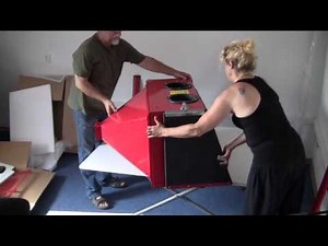 Sandstrahlkabine aufbauen