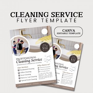 Cleaning Services Flyer Bundle | Printable Cleaning Business | Commercial Cleaning | Residential Cleaning Flyer | Cleaning Flyer Template - Etsy