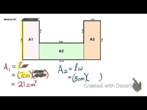 1.4 - More Composite Figures - Find Area of 3-Rectangle Composite Figure