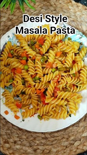 Desi Masala Pasta | Spicy Indian Style Pasta Recipe | Easy & Cheesy Pasta in 20 Minutes#shorts#pasta