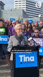 Democrat Tina Kotek has won the race for Oregon governor, defeating Republican Christine Drazan. It was a hard-fought and expensive win by Democrats, who have a huge party registration advantage in Oregon but faced strong headwinds this year amid voter frustration at problems including homelessness, violent crime and lackluster delivery of government programs and services. Kotek held a press conference in Tom McCall Waterfront Park in downtown Portland, Ore., on Thursday, Nov. 10, 2022. Read mor