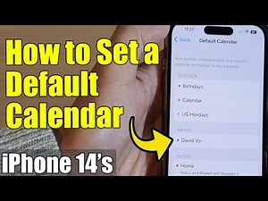 iPhone 14's/14 Pro Max: How to Set a Default Calendar