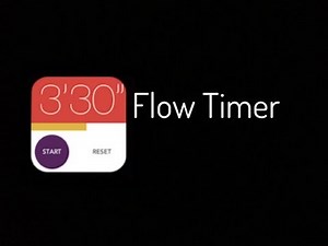触れずにタイマーセット。「Flow Timer」の紹介。