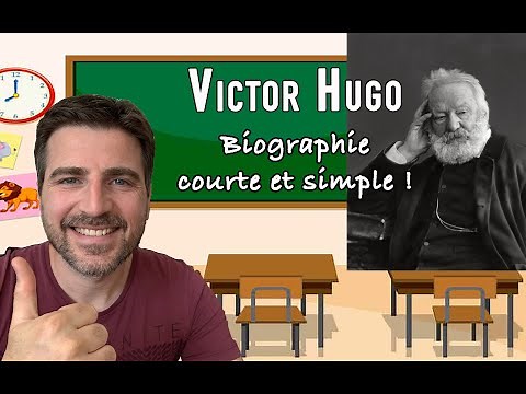 VICTOR HUGO 👨🏻‍🏫 BIOGRAPHIE COURTE sur L'ESSENTIEL ! 😊
