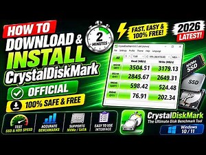 How to Download & Install CrystalDiskMark on Windows (2026) 🚀 | Official Benchmark Tool