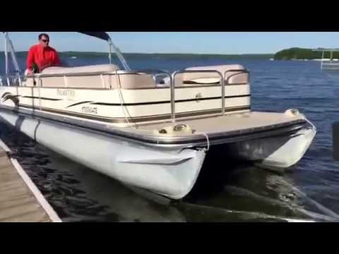 Loading pontoon onto trailer with new guides