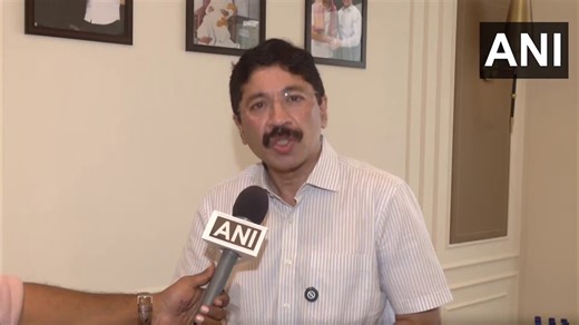 #WATCH | Chennai, Tamil Nadu: On Maharashtra CM Devendra Fadnavis's visit to the state, DMK leader Dayanidhi Maran says, "An elected member from Maharashtra, the chief minister of Maharashtra, comes all the way to cheapen himself in Tamil Nadu by promising that if BJP candidate is elected, the stopped projects of the Madurai Metro and the Coimbatore Metro will come into force. How is that possible? When the elected government from Tamil Nadu gave a representative to the union government and said