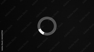 loading screen animated icon searching loading or initializing tech cyberpunk metaverse program style dark background