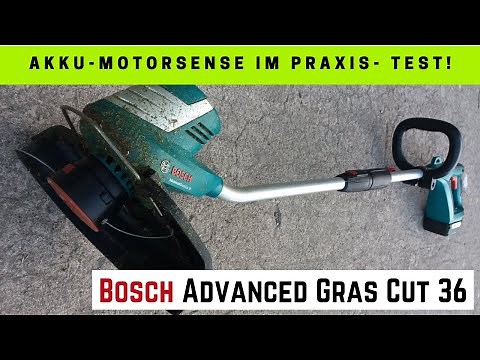 Bosch Advanced Grascut 36 -Akku-Motorsense »Power-Härtetest!» | Bosch Akku Rasentrimmer Praxistest!