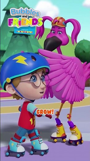 Fall, get up, and keep going! 🛼💫 Let’s skate with Bubbles and Friends! 🎉 #education #youtubekids