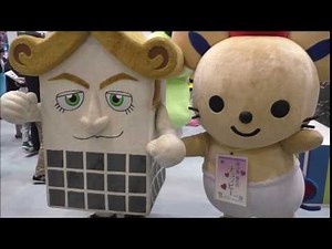 ＜ゆるキャラグランプリ2016 第３位＞チュッピー（岡山県総社市「子育て王国そうじゃ」マスコット）＆シラカベーノ（岡山県倉敷市「倉敷おモテな紳士」）：ツーリズムEXPO ジャパン2016