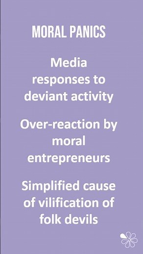 Folk Devils and Moral Panics | 60 Second Sociology (Media)