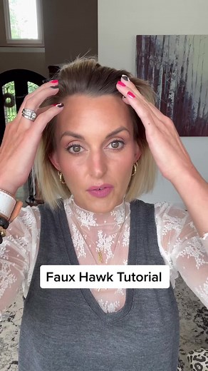 Faux Hawk Tutorial: Long Female Faux Hawk Hairstyle