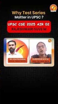 UPSC CSE 2025 AIR 2 RAJESHWARI SUVE M | Role of Test Series in UPSC Preparation