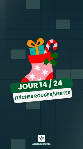 tutosurexcel on Instagram: "🎄 Calendrier de l’Avent Excel – Jour 14 Afficher des flèches rouges/vertes sans mise en forme conditionnelle Il existe un format secret dans Excel pour afficher : 🟢 flèche vers le haut si la valeur est positive 🔴 flèche vers le bas si elle est négative …sans aucune règle de mise en forme conditionnelle ! Tu calcules ton écart (2024 – 2023), puis tu vas dans : Accueil ➜ Format de nombre ➜ Personnalisé Tu colles le format spécial… et les flèches apparaissent directem
