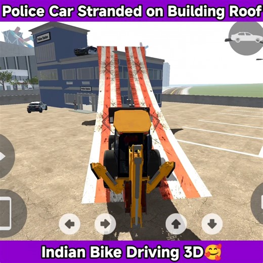 Police Car Stranded on Building Roof😱