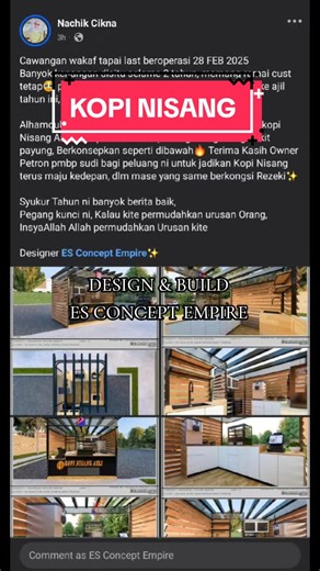 Kami menyediakan khidmat : -design & build -memasang mozek -custom kabinet -renovation -extension -siling -cat -partition -wiring -table top -garaj -paip -pagar -bumbung -install kastone -kerja-kerja besi (awning, grill & lain lain) -2D layout -3D interior & exterior untuk rumah, pejabat, kedai dan lain - lain lagi. Kenapa perlu pilih KAMI❓ ✅️ Mampu siapkan kerja dengan kemas dan cepat. ✅️ Kerja dilakukan dengan teliti mengikut plan kerja. ✅ Design mengikut citarasa pelanggan dan terkini. ✅ Prog
