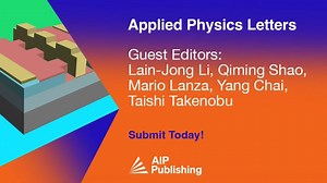 📢 CALL FOR PAPERS Reminder - deadline to submit is June 30, 2023! Learn more: https://aippub.org/3KZblP2 | Applied Physics Letters