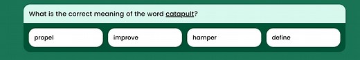 What is the correct meaning of the word catapult?