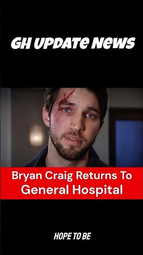 Bryan Craig Return to General Hospital from the Dead!