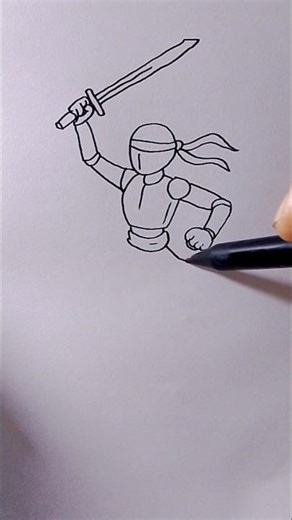 How to draw stickman ninja