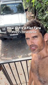 1.7M views · 27K reactions | How to Fix a Flat Tyre (Still On The Car)I’ve never had one of these leak. #tyrerepair #tirerepair #fixityourself | Outback Mike | Facebook
