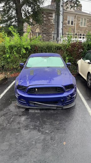 Definitely wasn’t a pothole 😭#potholes #car #cartok #mustang #fup #fypシ #viral