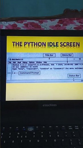 screen of idle in python #new #language #computer