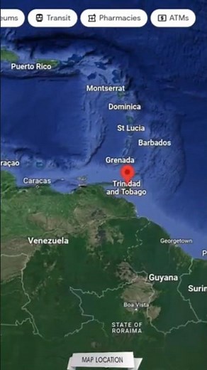 Trinidad and Tobago Map Location.