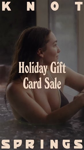 Knot Springs on Instagram: "Holiday gift card sale alert! Our sale starts NOW! 🎁 $100 gift cards for $90 🎁 $250 gift cards for $220 🎁 $500 gift cards for $430 🎁 $1,000 gift cards for $820 Shop the link in our bio! #knotsprings #humansbeing #wellness #selfcare #community #socialclub #youshouldbehere #pdxwellness #TravelPortland #PDXNow"