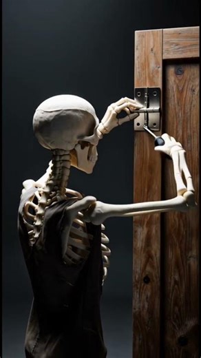 Building a Wooden Door from Scratch | Cinematic 3D Skeleton Animation#shorts