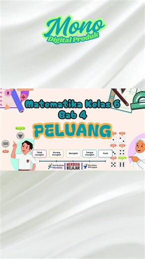 Matematika kelas 6 materi peluang kurikulum merdeka. Link download ada di BIO. #kurikulummerdeka #matematika #matematikakelas6 #materipelajaran