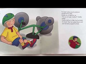 Caillou rides a bike