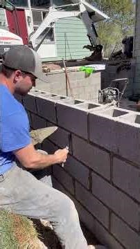 How to point a block wall #masonry #howto #protips #blockwall #constructionlife