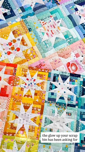 Amanda on Instagram: "Scrappy isn’t for everyone. It seems intimidating and it can turn your space upside down. I always recommend starting scrappy with one color family or backgrounds before going for a rainbow fade. Once you get the hang of mixing your scraps the possibilities are endless! Do you have any scrappy quilting questions? #quiltcakespatterns #quilting #scrappy #scrapquilt #rainbowquilt #scrappyquilt #scrappyquilts #quiltpatterns #modernquilting #modernquilt #sewing #quiltingismyther