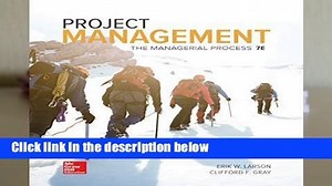 [READ] Project Management: The Managerial Process (Mcgraw-hill Series Operations and Decision