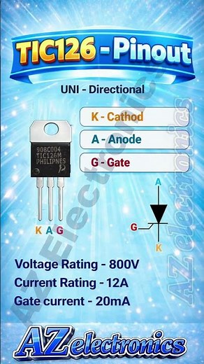 TIC126 TRIAC Pinout Explained | Gate, MT1, MT2 Identification + Testing Tips