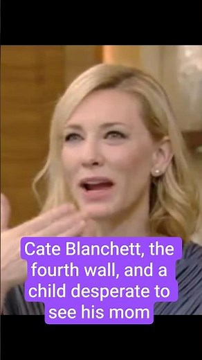 Cate Blanchett, the fourth wall, and a child desperate to see his mom #cateblanchett #theatre