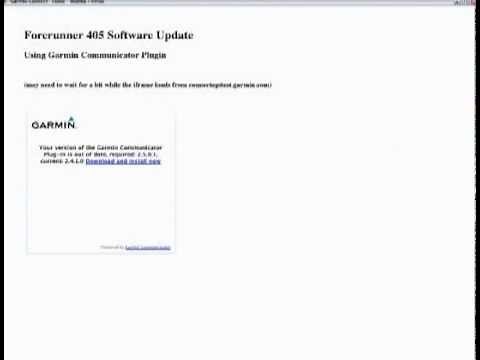 Garmin Forerunner 405. Mise à jour du software