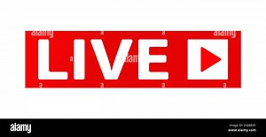 button, icon or sign with the inscription LIVE and the start video button. Flat style Stock Vector Image & Art - Alamy