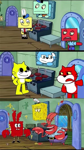 Funkin' Showdown: Mr. Krabs vs. Scratch in a Wild Square Battle! #fnf #fnfmods #spongebob