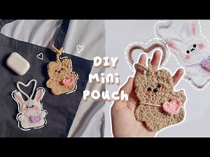 ♡ Crochet Cute Mini Pouch Tutorial | for small essentials ♡