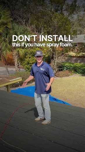 Think peel-and-stick underlayment is always the answer? 🚧 It’s top-tier protection—unless your attic decking has spray foam insulation. Two moisture barriers trap water against the wood, with nowhere to evaporate. Over time, that trapped moisture weakens and crumbles the decking. Inspection first—then we pick the right underlayment for your roof. DM me to make sure your roof’s setup is rock solid. #RoofUnderlayment #RoofInspection #RoofingTips #HomeMaintenance #ProtectYourHome #JacksonvilleFL #