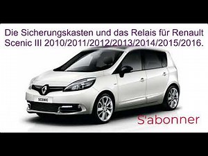 Where is the main fuse box on the Renault Scenic 3