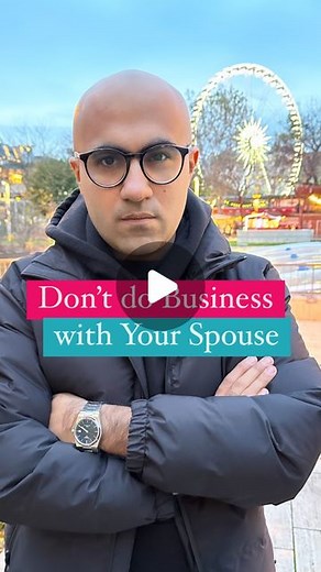 Sarthak Ahuja on Instagram: "You shouldn’t work with your spouse in business… A lot of people tend to work with their spouse in business because they think it saves them paying salary to an outsider. Plus, any salary paid for their work tends to stay in the family. A lot of times such spouses are treated as partners without any real powers of decision making and that skewed power dynamic tends to permeate to their personal relationship too. I’ll tell you when it makes sense to work with your spo