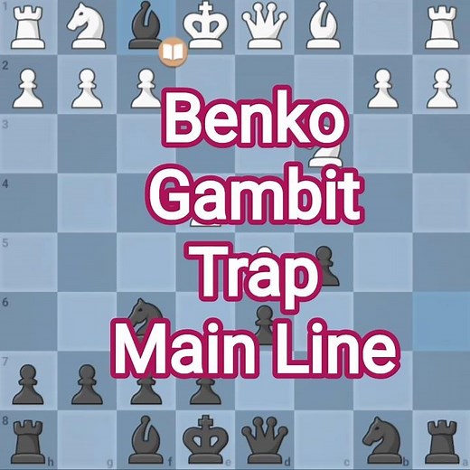 Benko Gambit Trap Line #chessgambit #gambit #chesstraps #chess