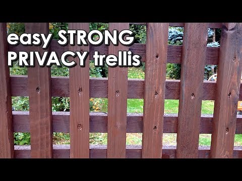 PRIVACY TRELLIS - strong - simple - the perfect garden screen (easy build)