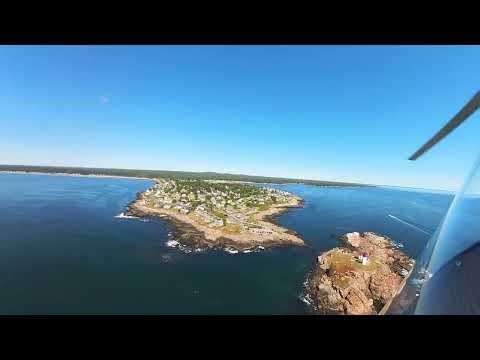 Gyrocopter Flight around Nubble lighthouse Maine and Portsmouth NH