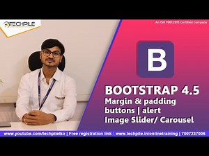 Padding and margin in bootstrap 4.5, slider or carousel in bootstrap 4, buttons, alert | 3rd Lecture