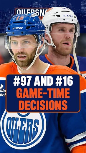 Connor McDavid and Jason Dickinsson are BOTH game-time decisions tonight.